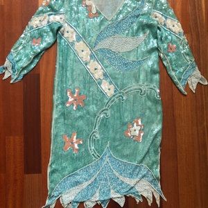 Vintage Sequin 1920s Flapper Dress